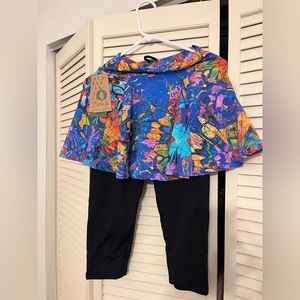 DonaJo workout cropped pants with skirt. Donajobrand.com  eco soul . SPF.